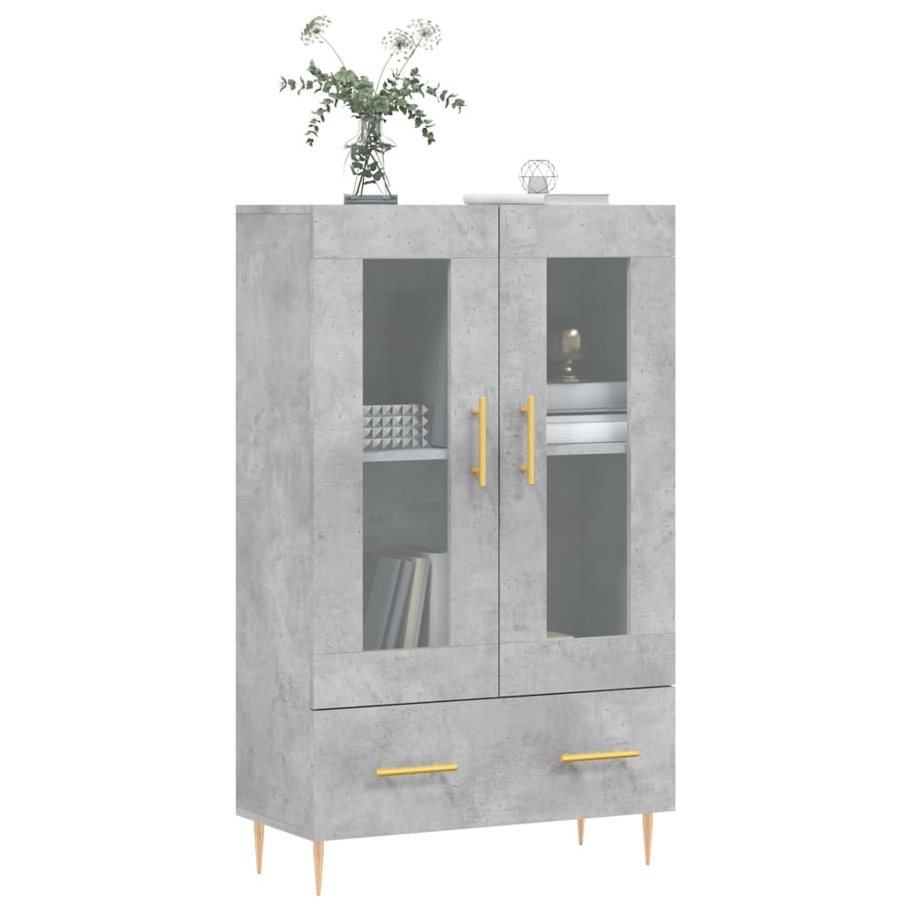 Highboard Concrete Grey 69,5x31x115 cm Engineered Wood