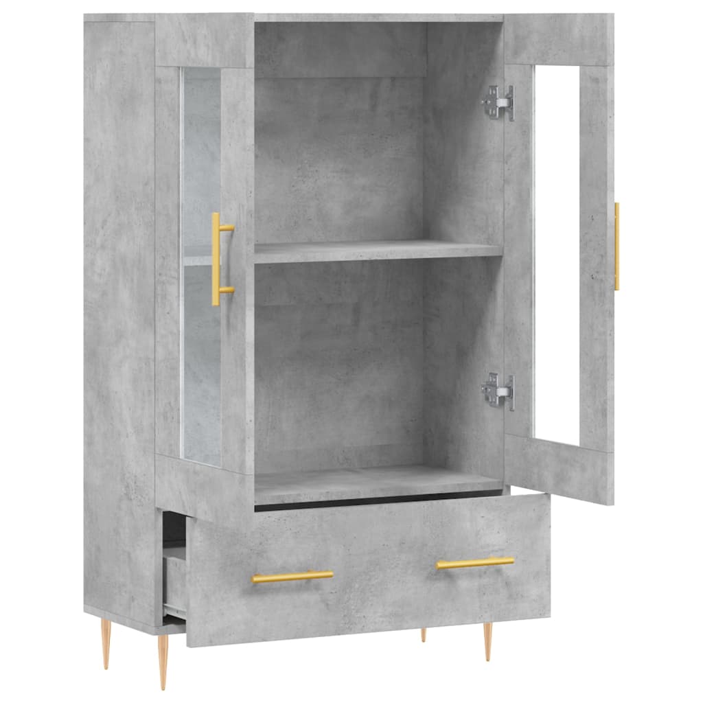 Highboard Concrete Grey 69,5x31x115 cm Engineered Wood