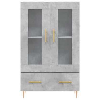 Highboard Concrete Grey 69,5x31x115 cm Engineered Wood
