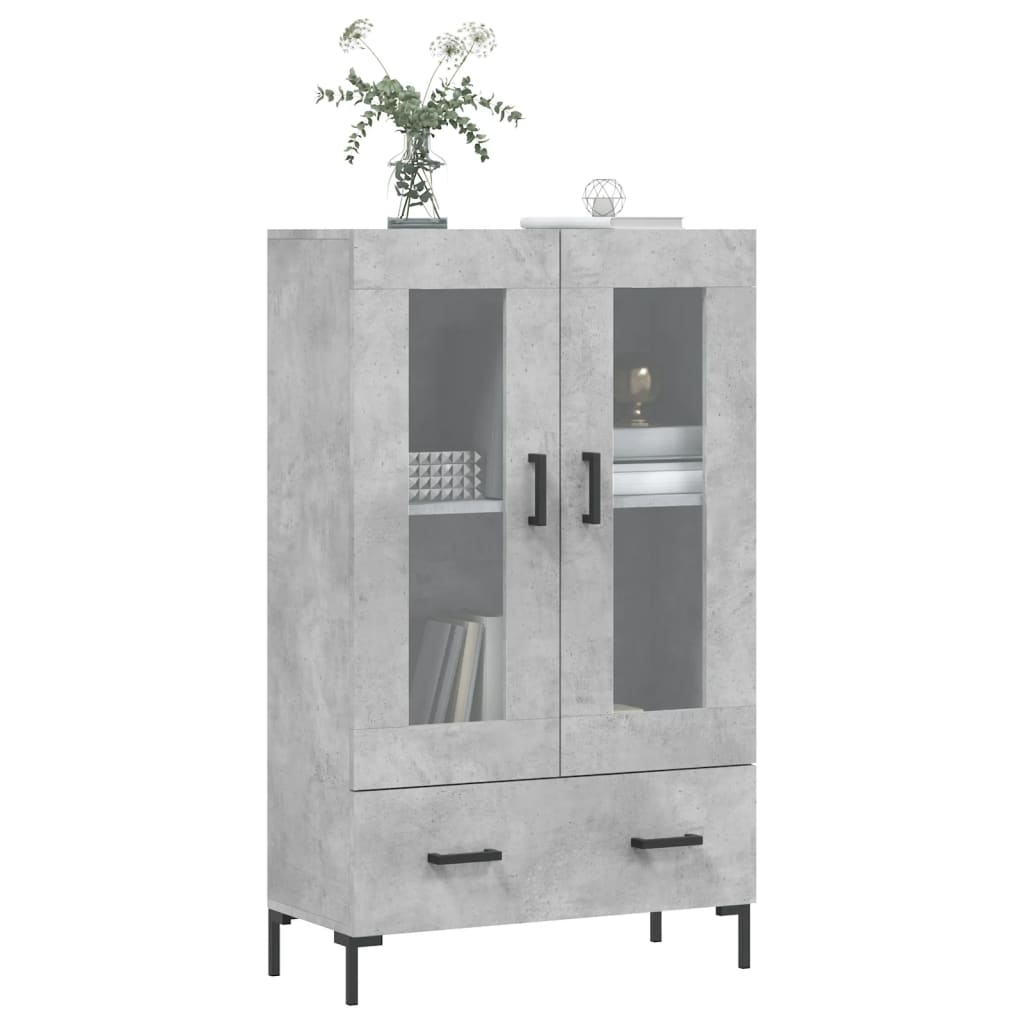 Highboard Concrete Grey 69.5x31x115 cm Engineered Wood