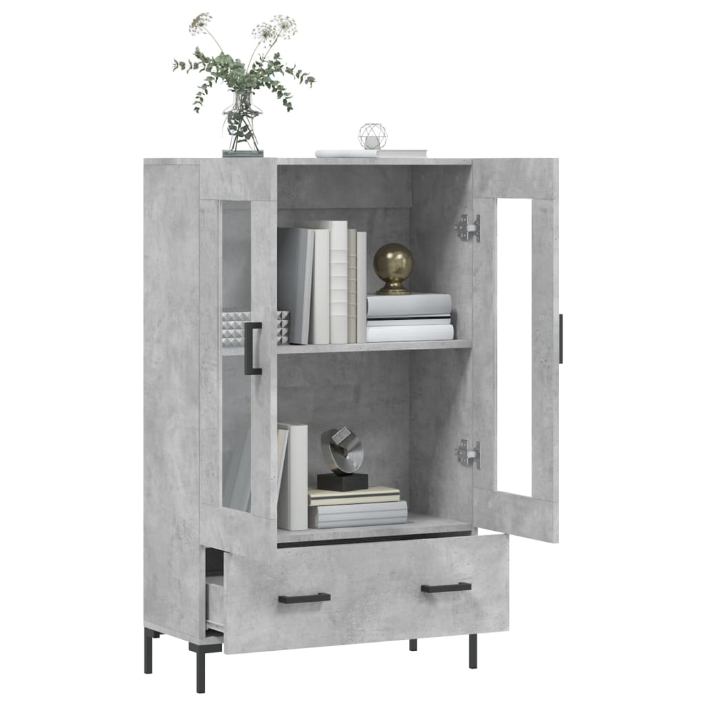 Highboard Concrete Grey 69,5x31x115 cm Engineered Wood