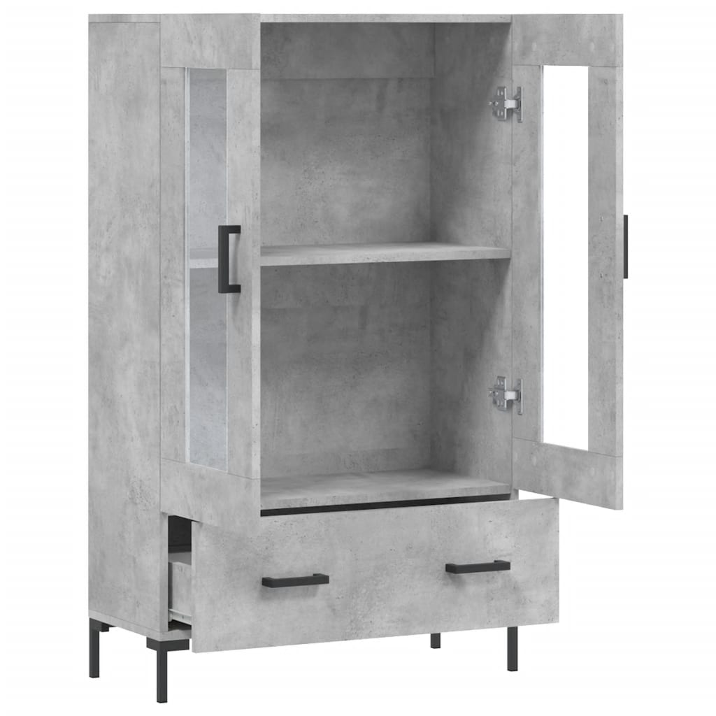 Highboard Concrete Grey 69,5x31x115 cm Engineered Wood