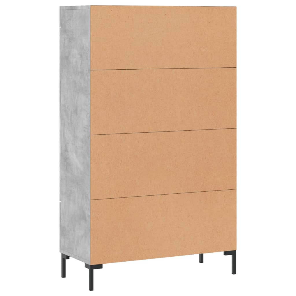 Highboard Concrete Grey 69,5x31x115 cm Engineered Wood
