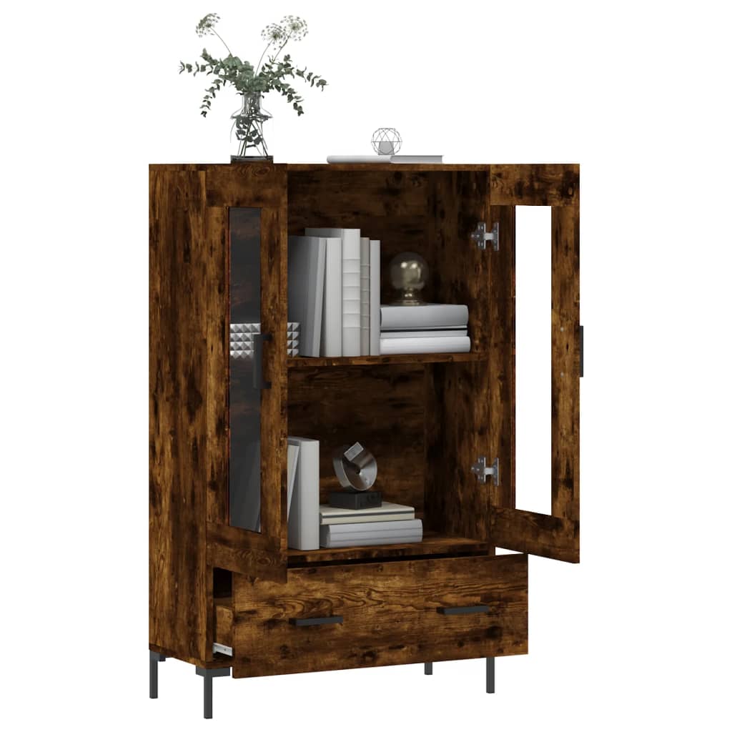 Highboard Smoked Oak 69,5x31x115 cm Engineered Wood