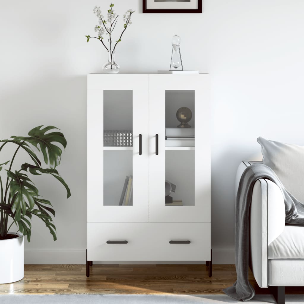 Highboard White 69,5x31x115 cm Engineered Wood