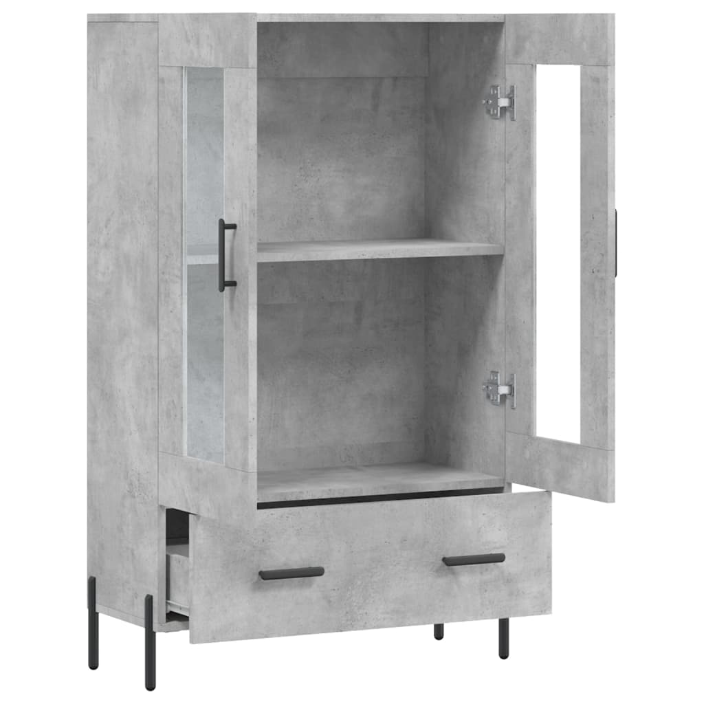 Highboard Concrete Grey 69,5x31x115 cm Engineered Wood