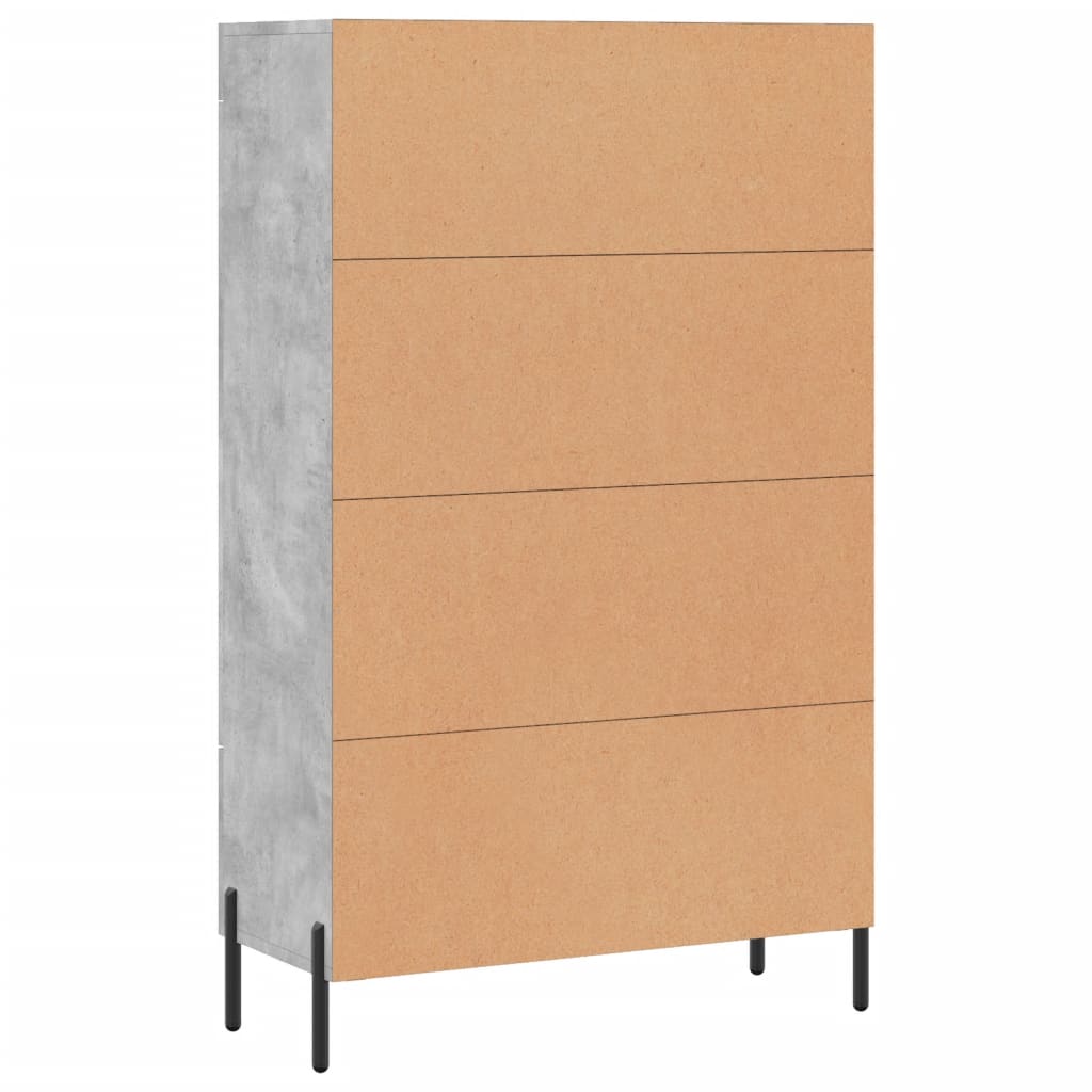 Highboard Concrete Grey 69,5x31x115 cm Engineered Wood
