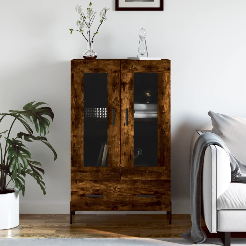 Highboard Smoked Oak 69,5x31x115 cm Engineered Wood