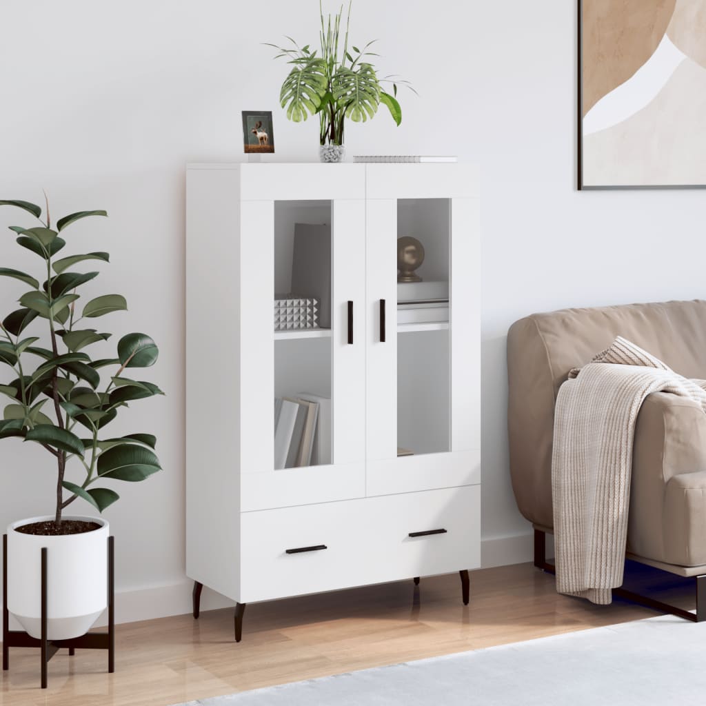 Highboard White 69,5x31x115 cm Engineered Wood