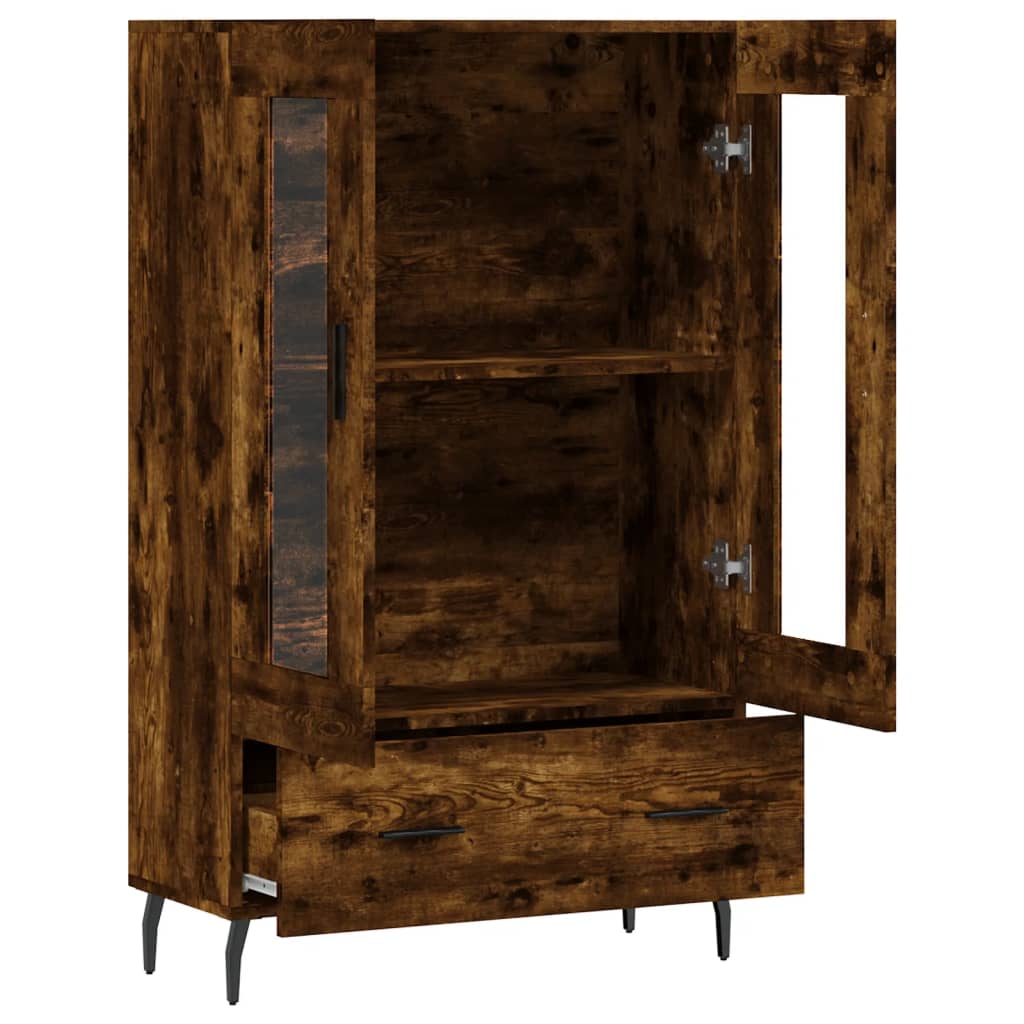 Highboard Smoked Oak 69,5x31x115 cm Engineered Wood