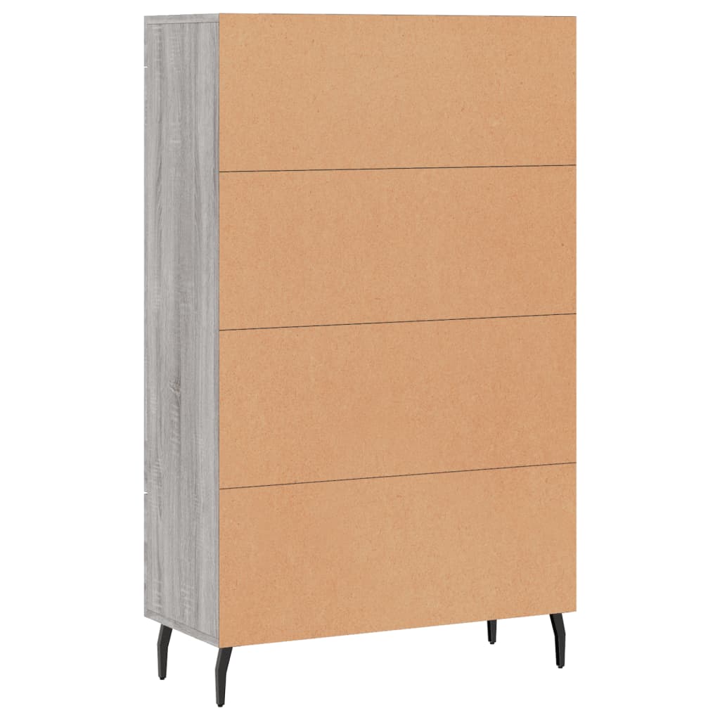 Highboard Grey Sonoma 69.5x31x115 cm Engineered Wood