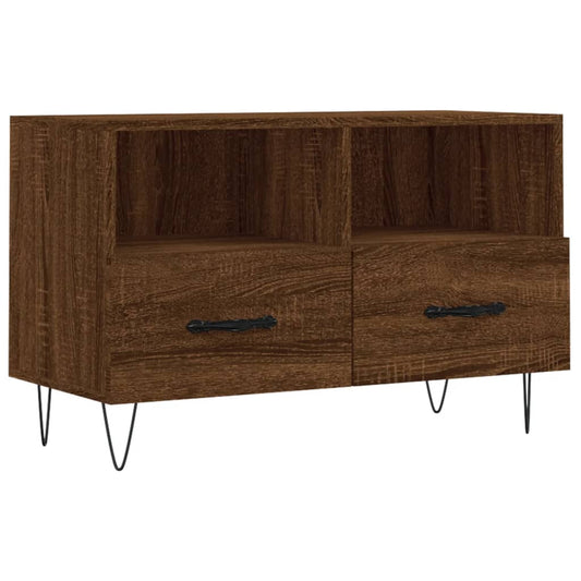 TV Cabinet Brown Oak 80x36x50 cm Engineered Wood