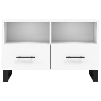 TV Cabinet White 80x36x50 cm Engineered Wood