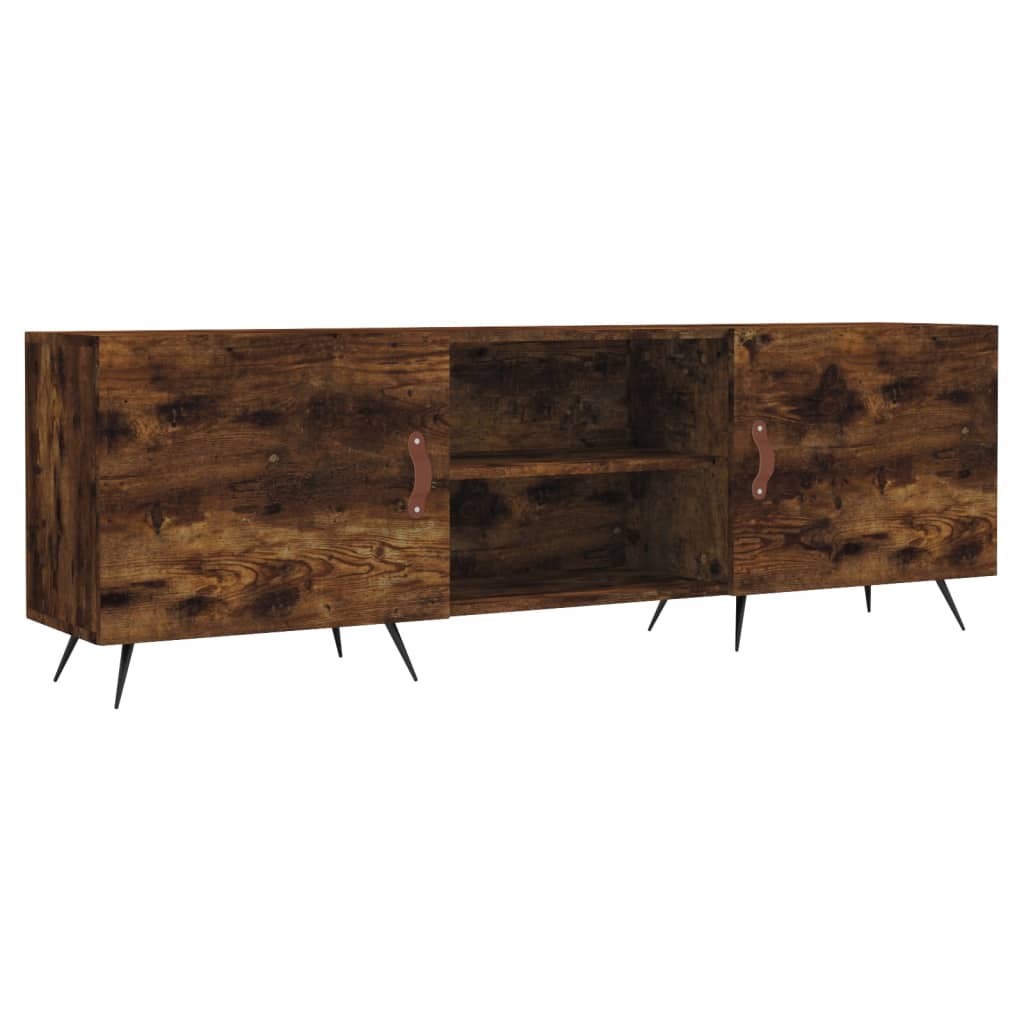 TV Cabinet Smoked Oak 150x30x50 cm Engineered Wood