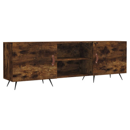 TV Cabinet Smoked Oak 150x30x50 cm Engineered Wood