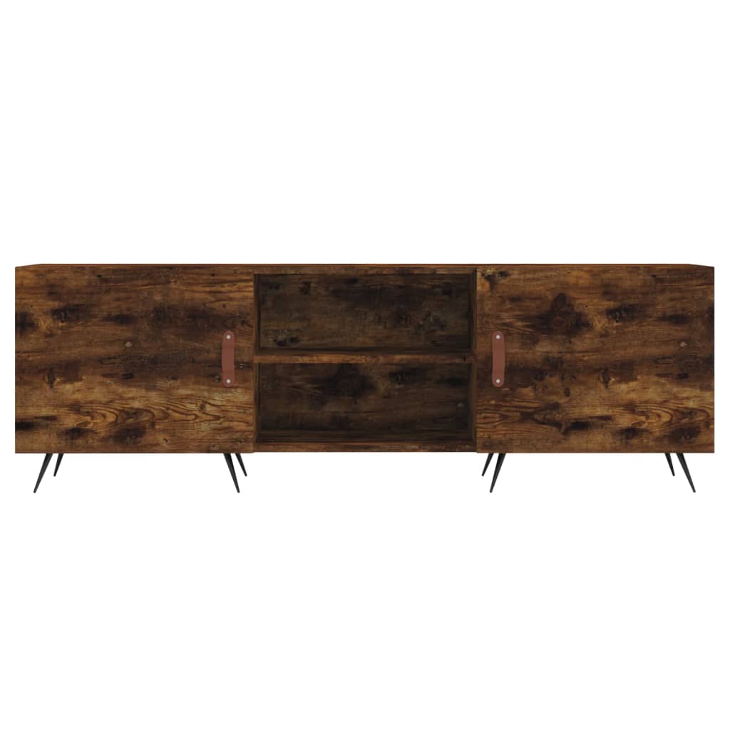 TV Cabinet Smoked Oak 150x30x50 cm Engineered Wood