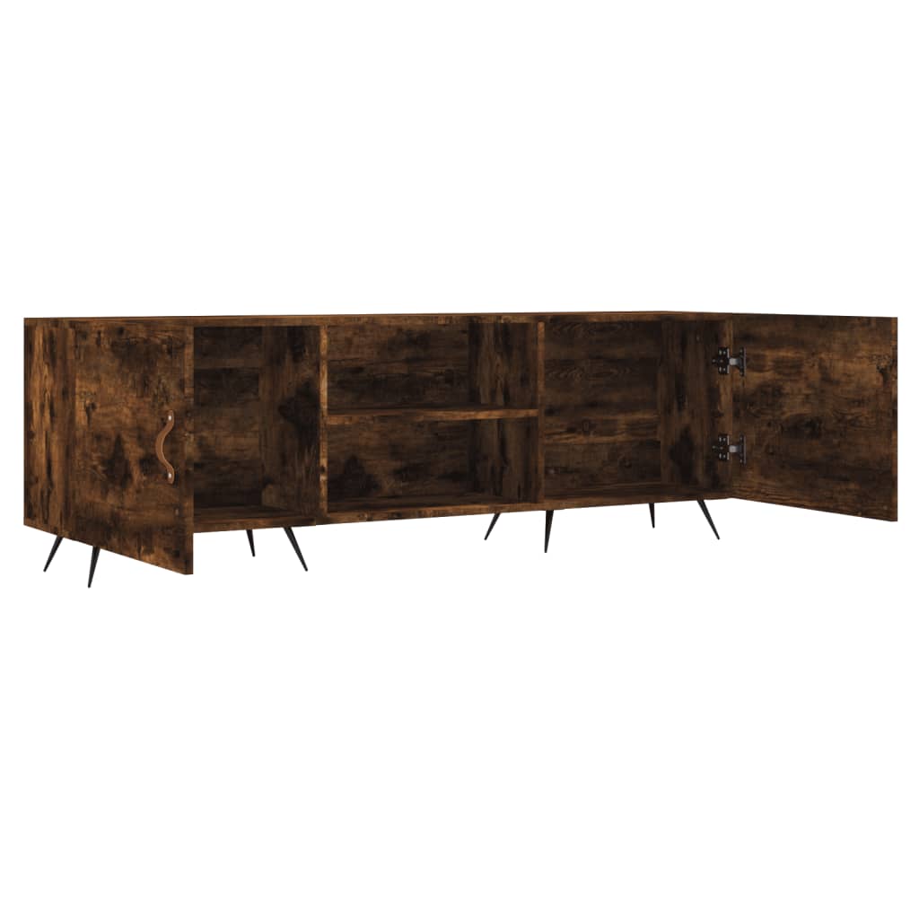 TV Cabinet Smoked Oak 150x30x50 cm Engineered Wood