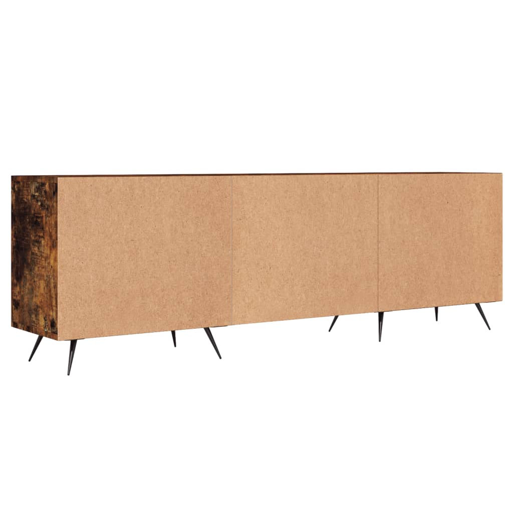 TV Cabinet Smoked Oak 150x30x50 cm Engineered Wood