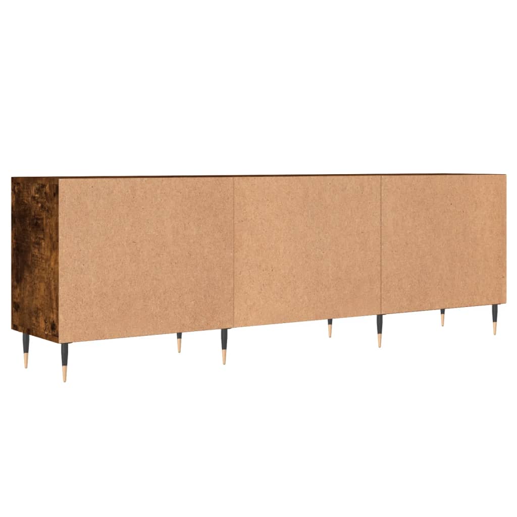 TV Cabinet Smoked Oak 150x30x50 cm Engineered Wood