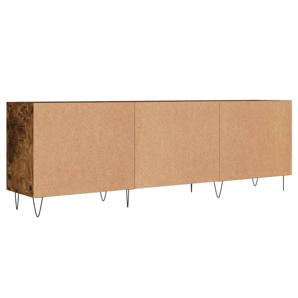 TV Cabinet Smoked Oak 150x30x50 cm Engineered Wood