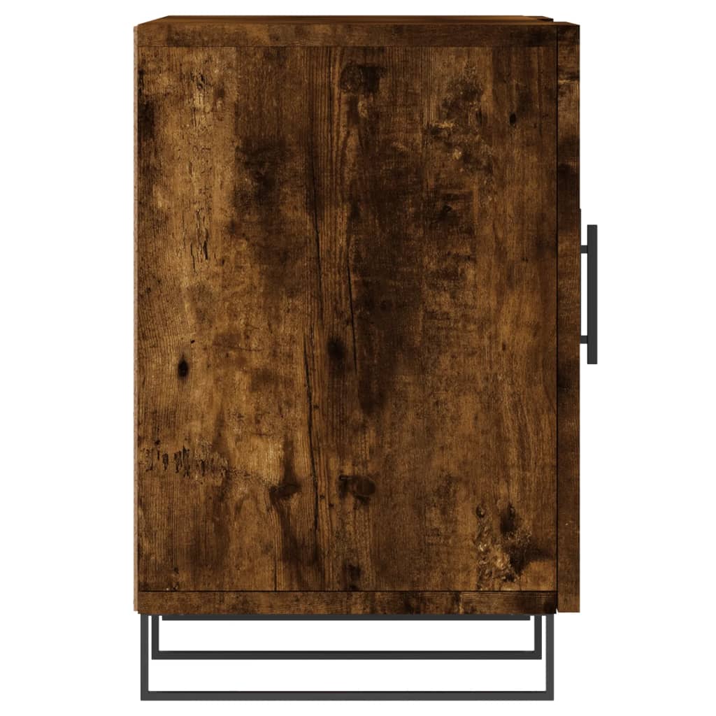 TV Cabinet Smoked Oak 150x30x50 cm Engineered Wood