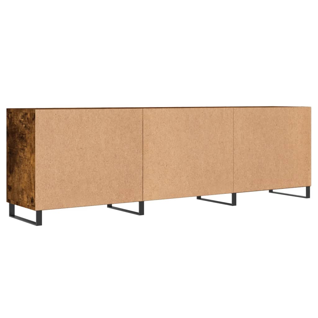 TV Cabinet Smoked Oak 150x30x50 cm Engineered Wood