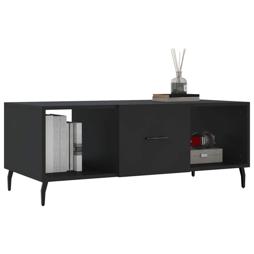 Coffee Table Black 102x50x40 cm Engineered Wood