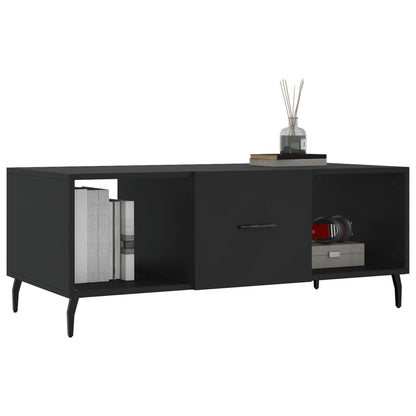 Coffee Table Black 102x50x40 cm Engineered Wood