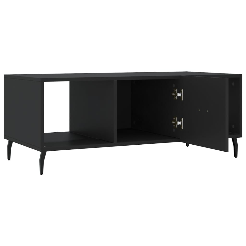 Coffee Table Black 102x50x40 cm Engineered Wood