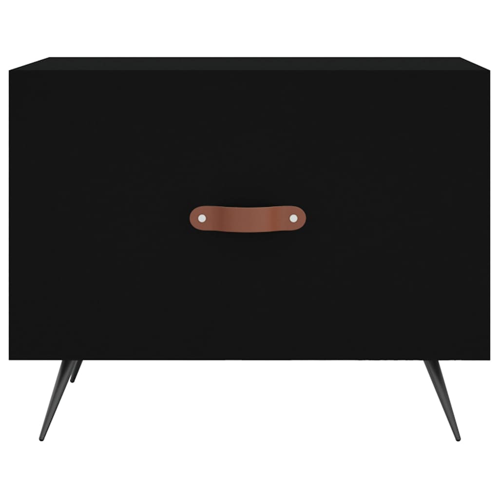 Coffee Tables 2 pcs Black 50x50x40 cm Engineered Wood