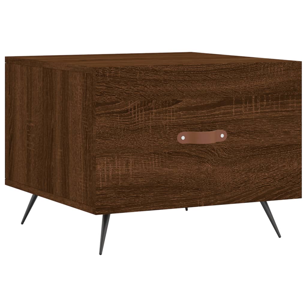 Coffee Table Brown Oak 50x50x40 cm Engineered Wood