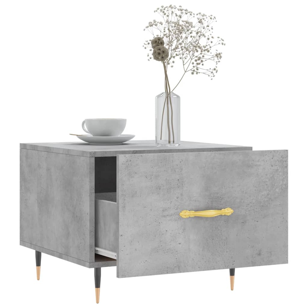 Coffee Tables 2 pcs Concrete Grey 50x50x40 cm Engineered Wood