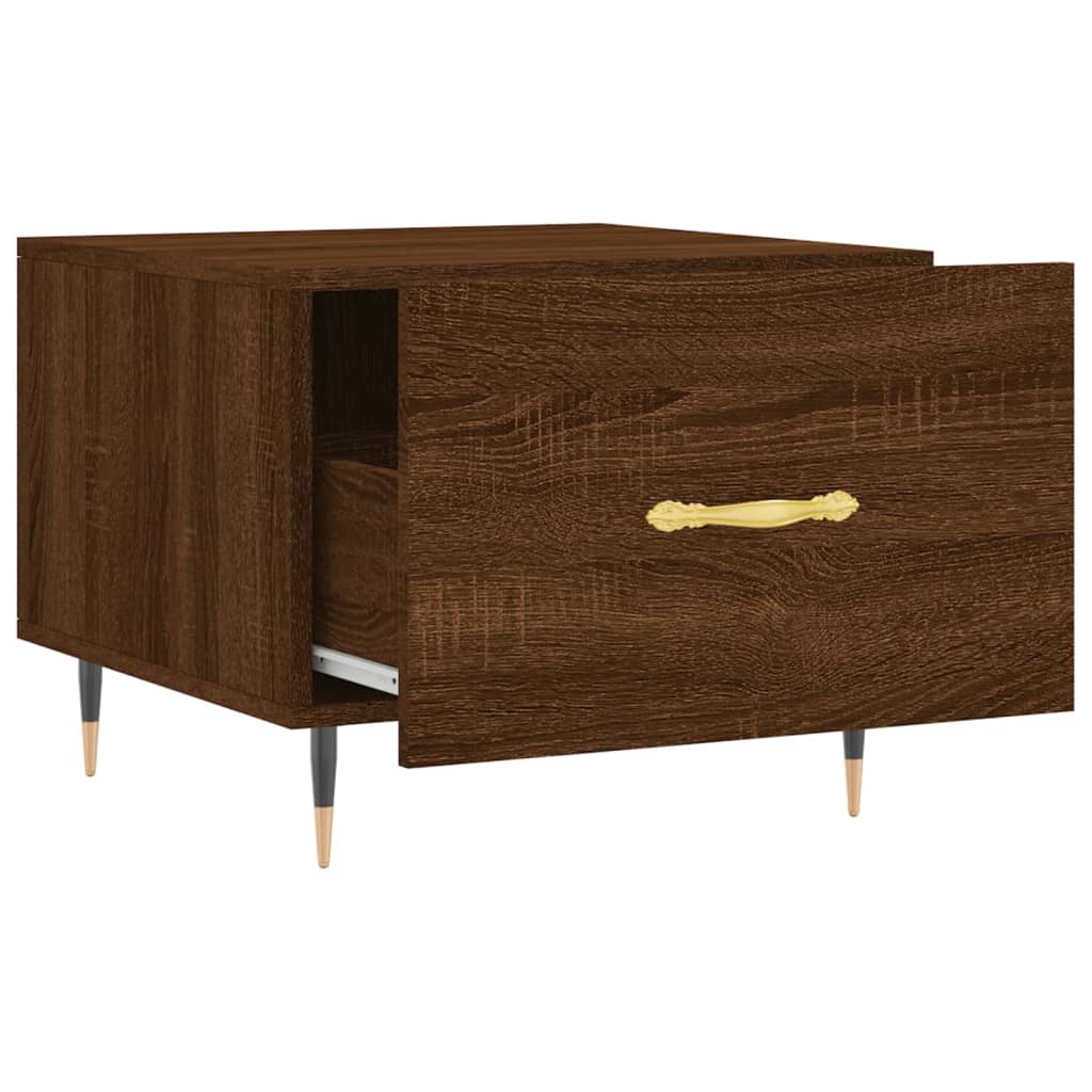 Coffee Tables 2 pcs Brown Oak 50x50x40 cm Engineered Wood