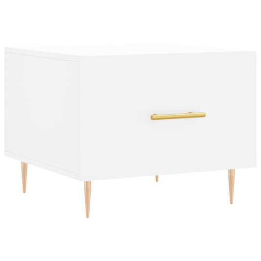 Coffee Table White 50x50x40 cm Engineered Wood