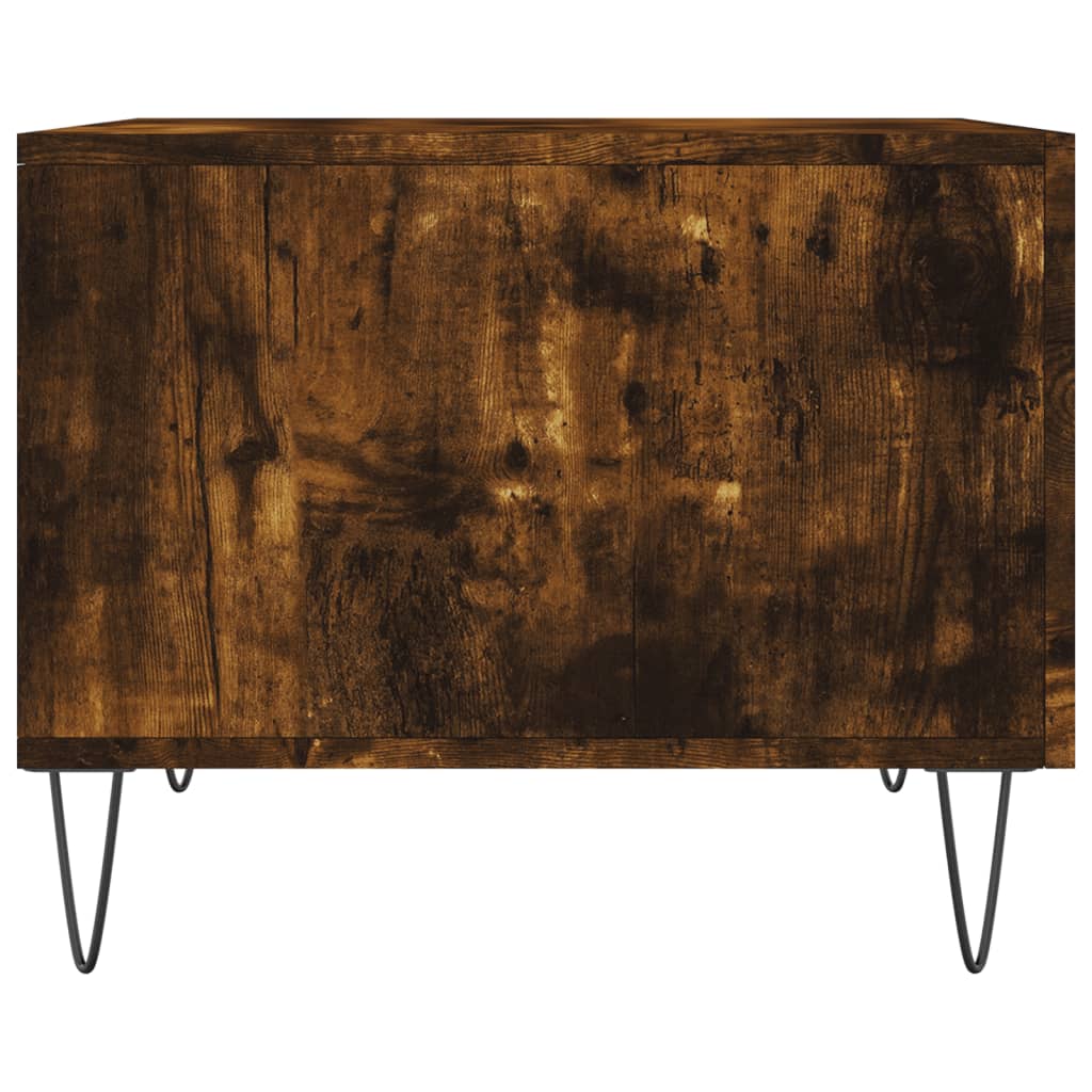 Coffee Tables 2 pcs Smoked Oak 50x50x40 cm Engineered Wood