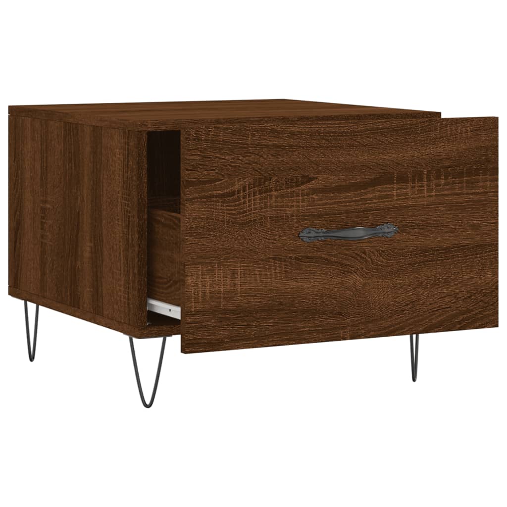 Coffee Tables 2 pcs Brown Oak 50x50x40 cm Engineered Wood