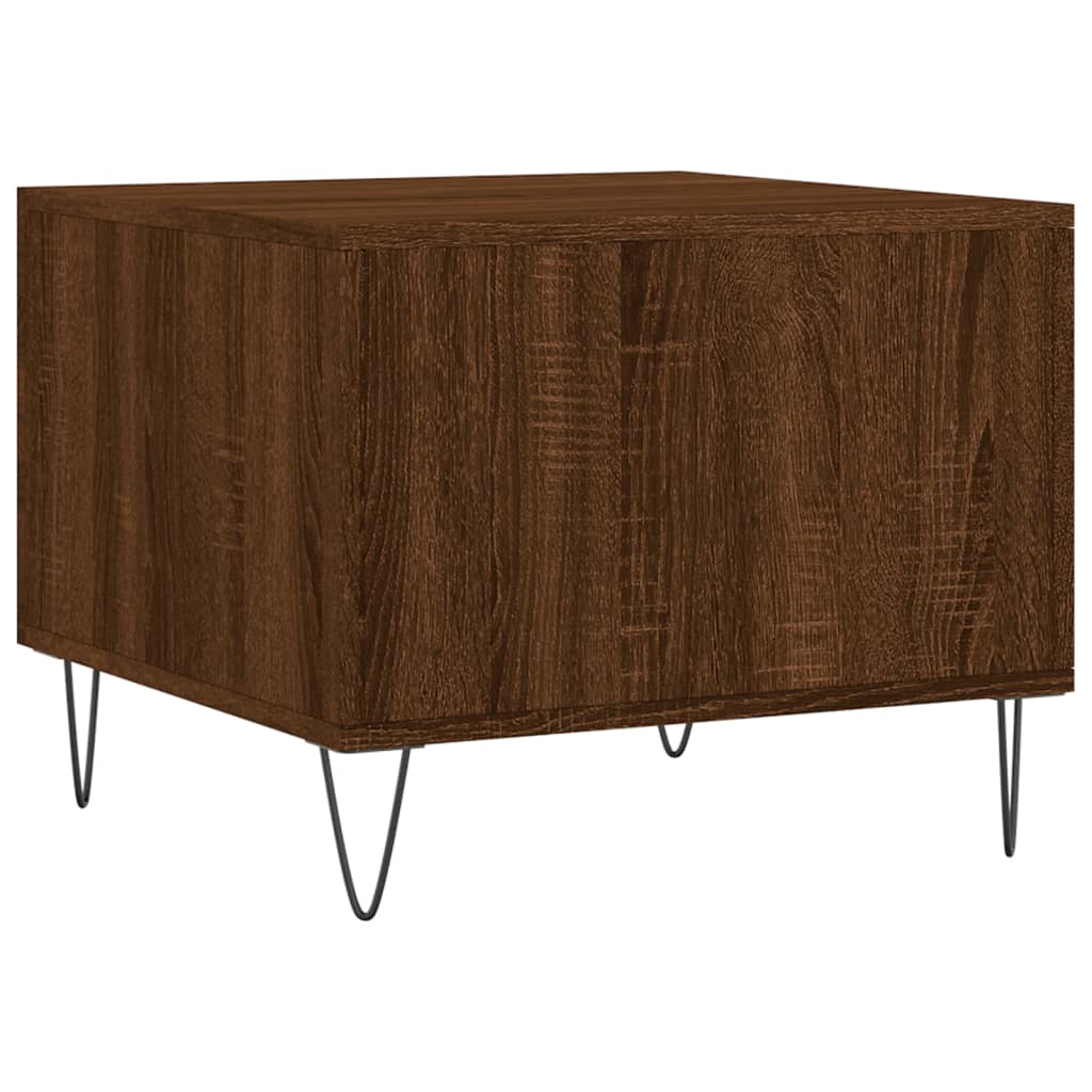 Coffee Tables 2 pcs Brown Oak 50x50x40 cm Engineered Wood