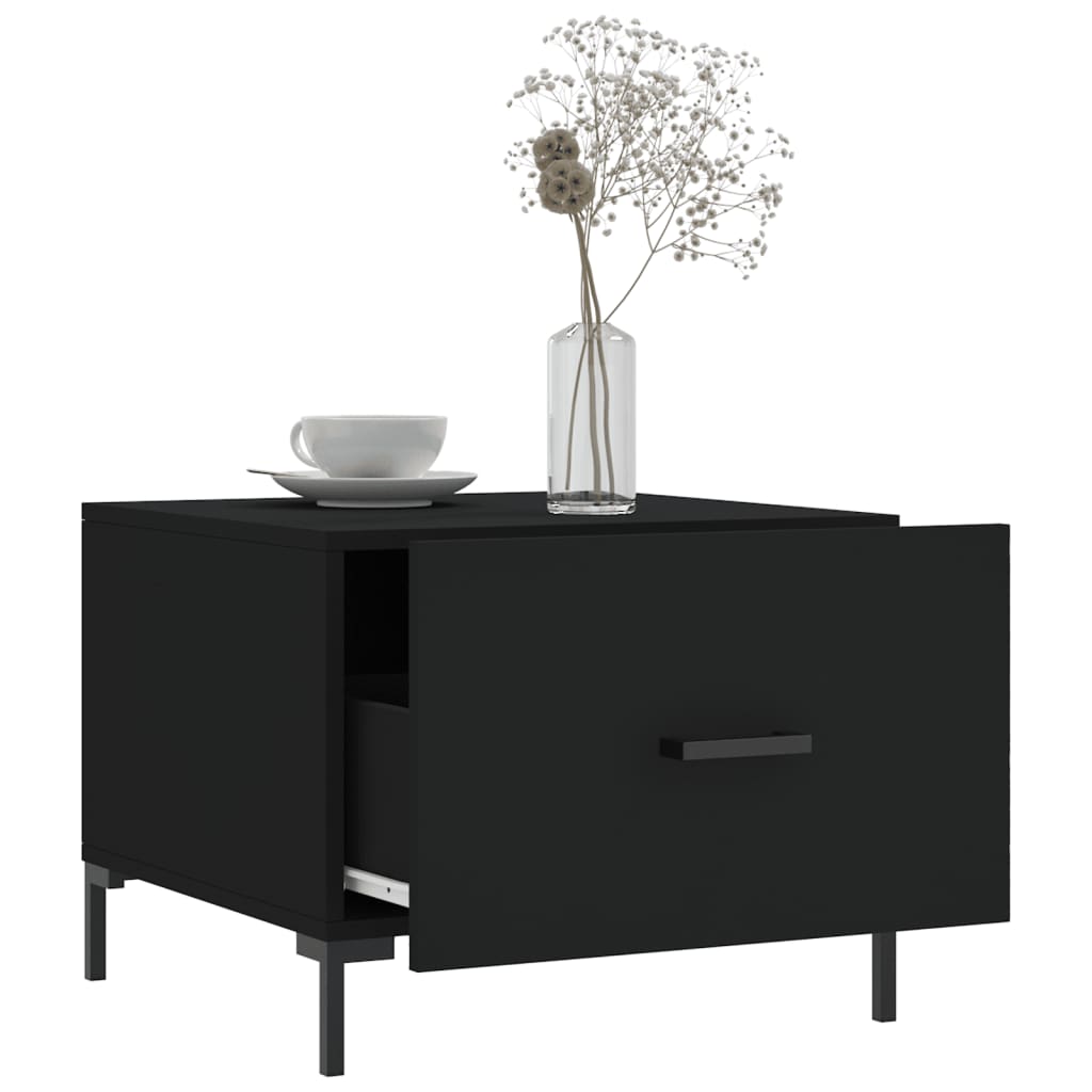 Coffee Tables 2 pcs Black 50x50x40 cm Engineered Wood