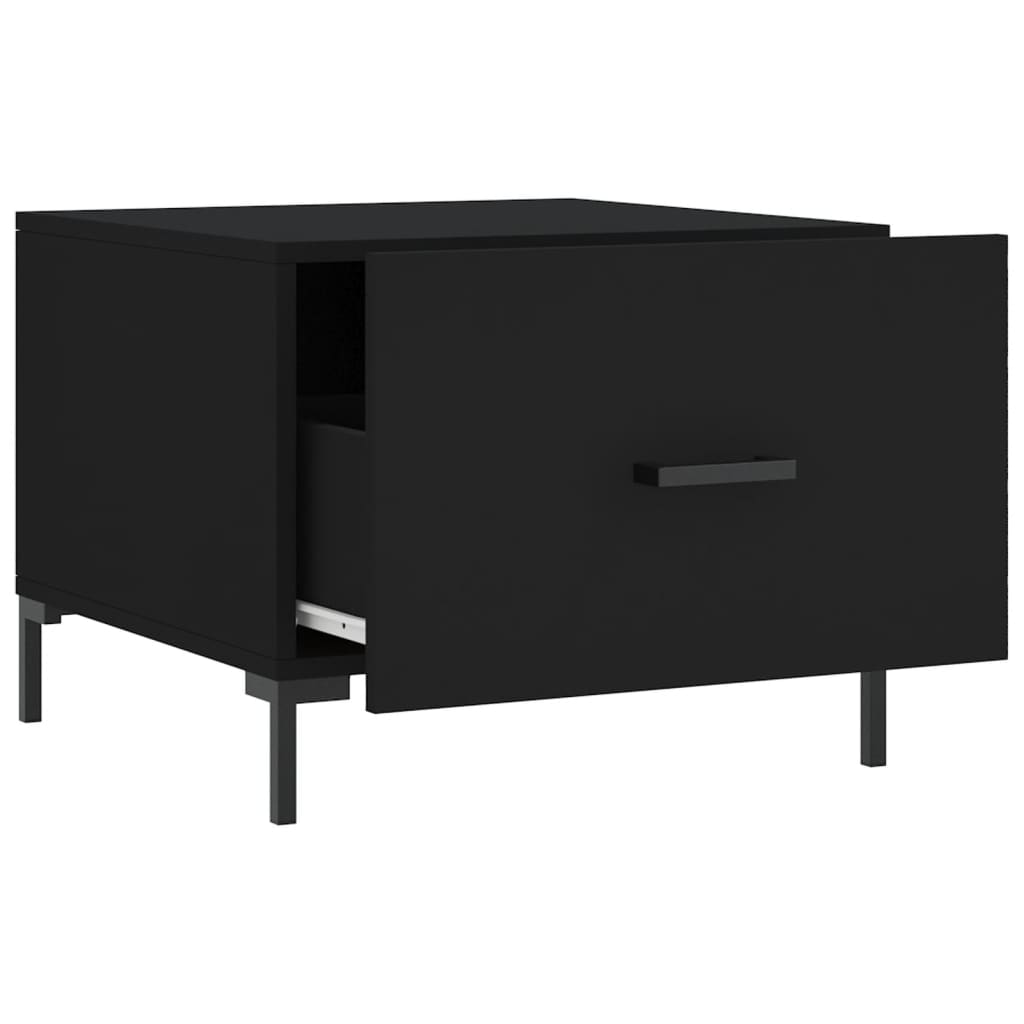 Coffee Tables 2 pcs Black 50x50x40 cm Engineered Wood