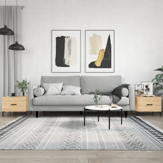 Coffee Tables 2 pcs Sonoma Oak 50x50x40 cm Engineered Wood