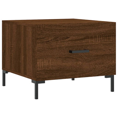 Coffee Table Brown Oak 50x50x40 cm Engineered Wood