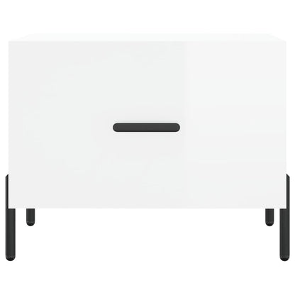 Coffee Tables 2pcs High Gloss White 50x50x40 cm Engineered Wood