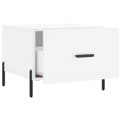 Coffee Tables 2pcs High Gloss White 50x50x40 cm Engineered Wood