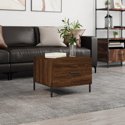 Coffee Table Brown Oak 50x50x40 cm Engineered Wood