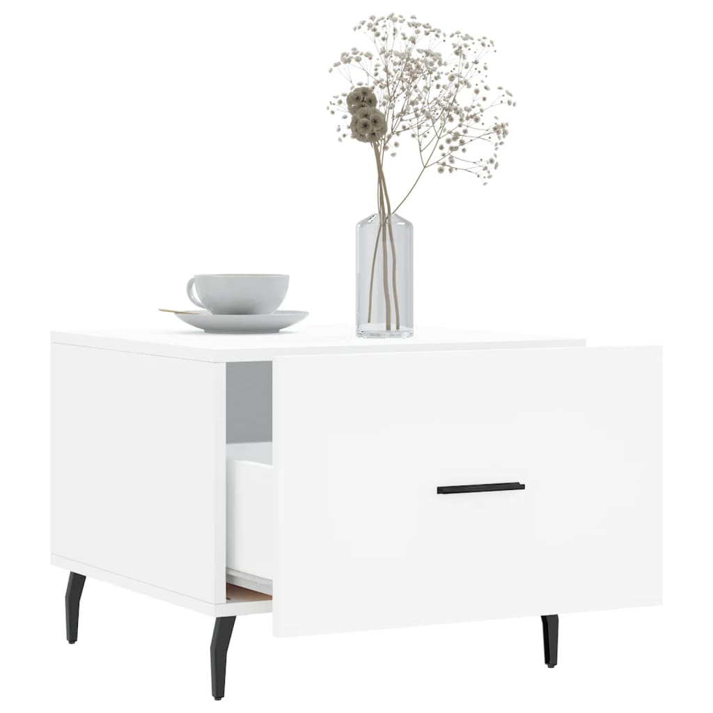 Coffee Tables 2 pcs White 50x50x40 cm Engineered Wood