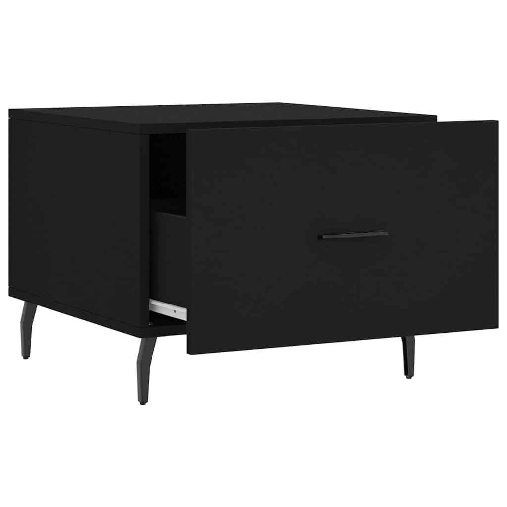 Coffee Tables 2 pcs Black 50x50x40 cm Engineered Wood