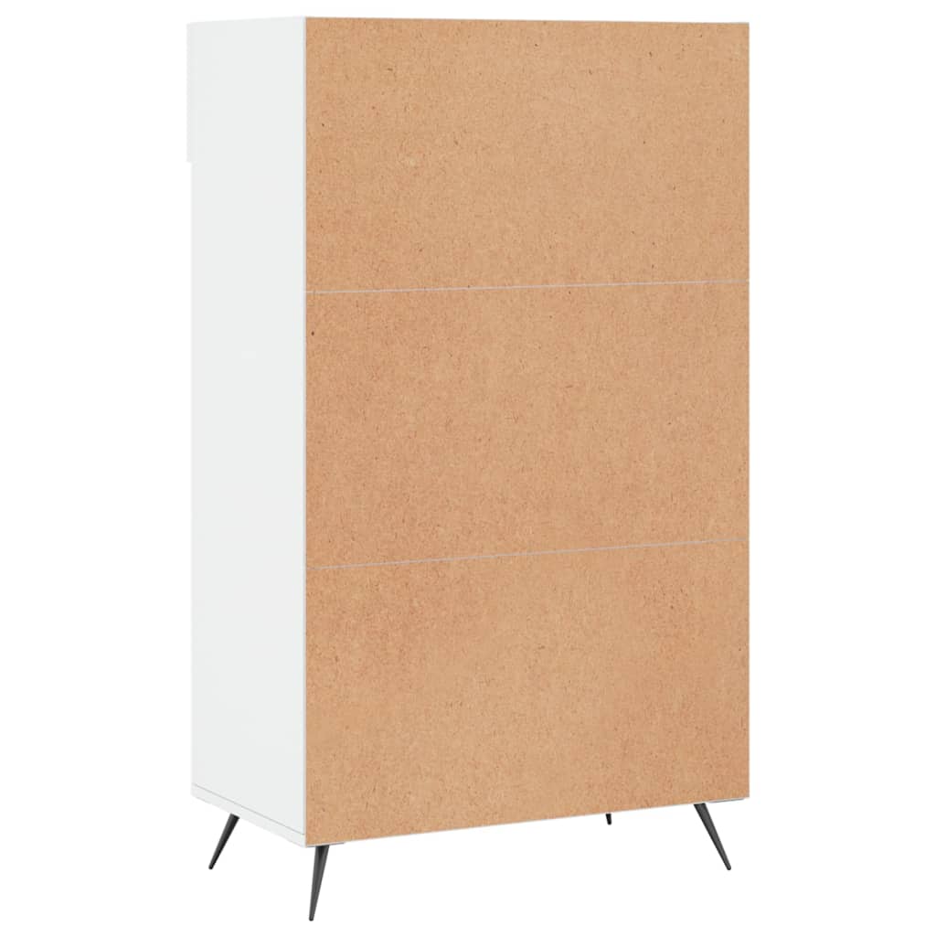Shoe Cabinet High Gloss White 60x35x105 cm Engineered Wood