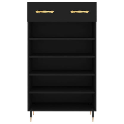 Shoe Cabinet Black 60x35x105 cm Engineered Wood