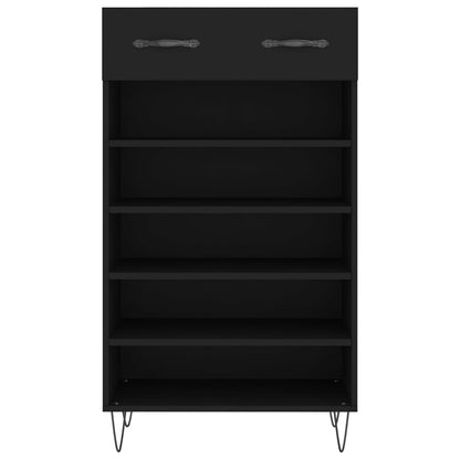 Shoe Cabinet Black 60x35x105 cm Engineered Wood