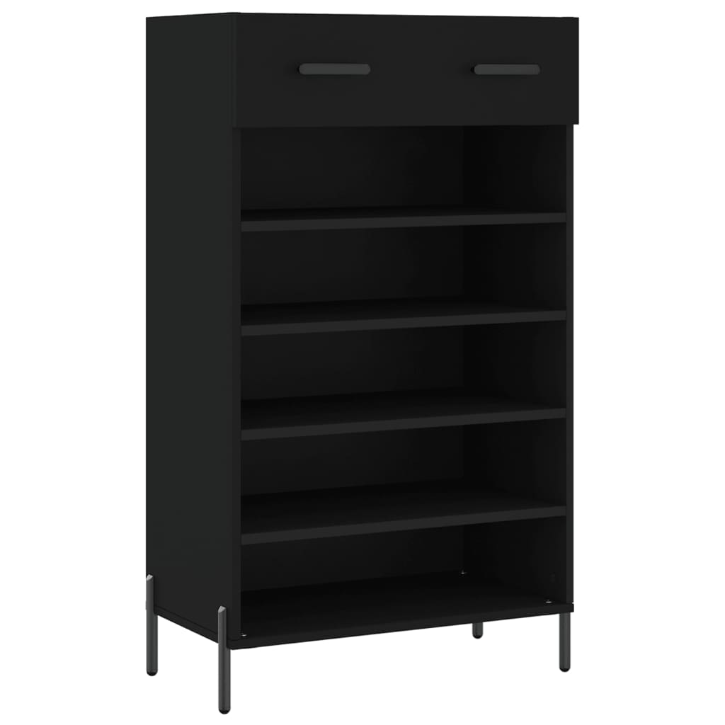 Shoe Cabinet | Black | Engineered wood, iron, zinc alloy | Medium